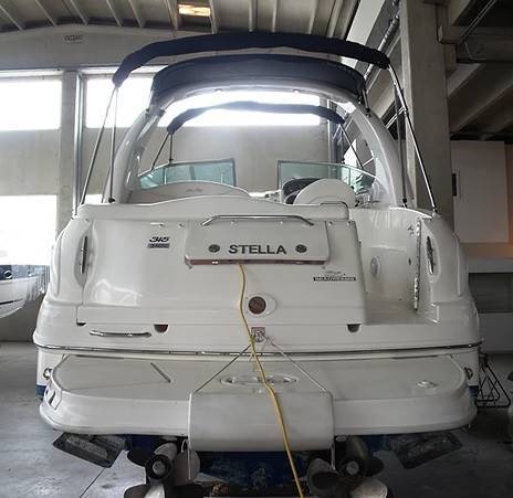Noleggio rent sea ray Sundancer 315 con patente sul lago di ga